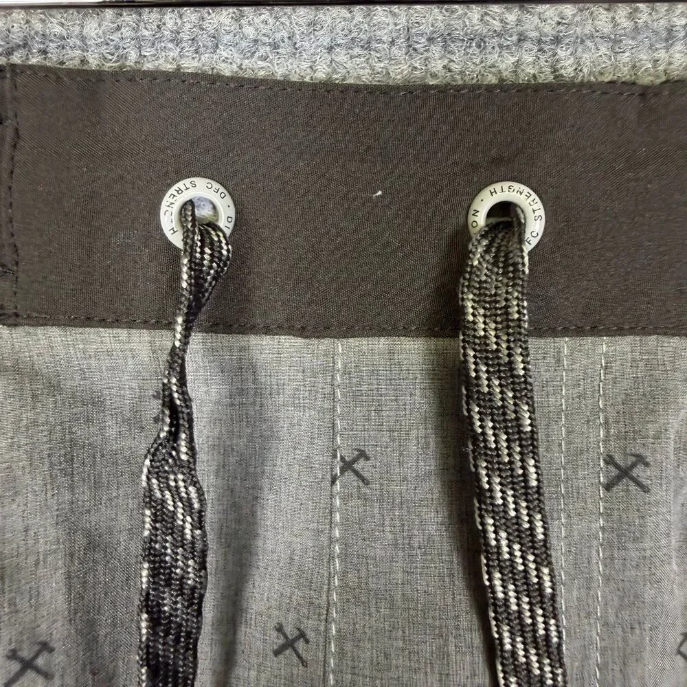 Dixxon Men's Board Shorts XL Gray Crossed Hammers Print Hybrid Unlinded